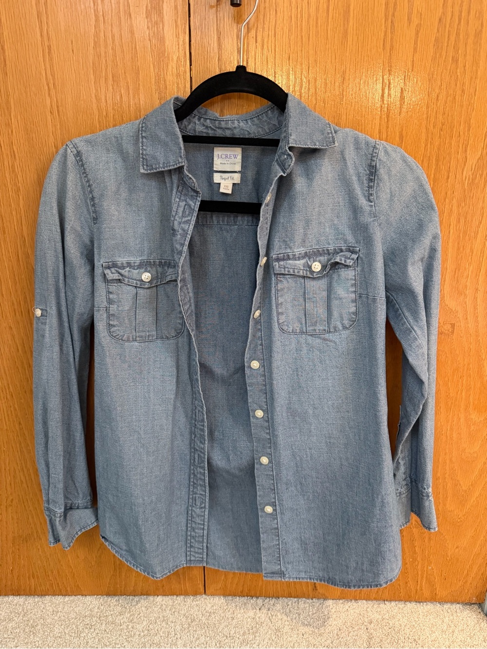 J. Crew Light Blue Denim Button-Down Shirt